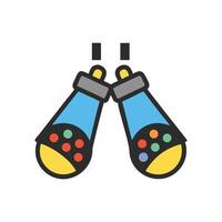 Party Streamers Illustration with colorful circles on black background vector