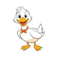 Cute Cartoon Duck with Bowtie Illustration vector