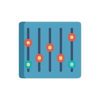 Audio Equalizer Sliders Illustration on black studio background vector