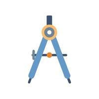 Drafting Compass Drawing Tool Isolated on Black Background vector