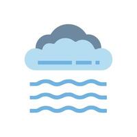 Foggy Weather Icon with Waves Graphic Illustration Design vector