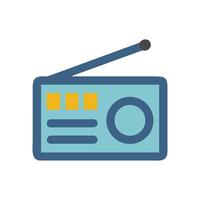 Retro Style Radio Illustration on Black Background vector