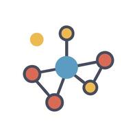Colorful Network Connection Diagram on Black Background vector