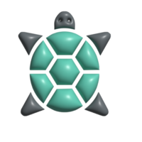 A turtle with a green shell and blue eyes png