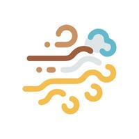 Flat Icon Design of Wind and Cloud vector