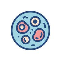 Abstract Cell Structure Illustration with Various Organelles Inside vector