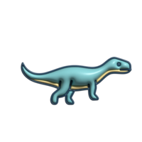 3D Render of Mosasaurus Icon Prehistoric Marine Reptile and Ocean Predator Symbol png