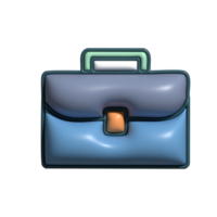 3D Render of Briefcase Icon Business and Professional Equipment Symbol png