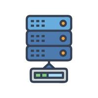 Server Rack Icon Database Storage Cloud Computing and Technology vector