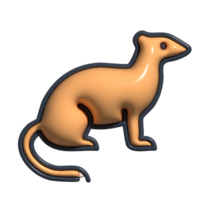 3D Mongoose Small Predator, Forest Animal, and Nature Survival Concept png