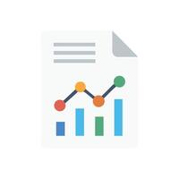 Data report with bar chart and line graph vector