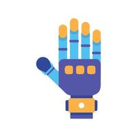 Abstract Robot Hand on Black Background Illustration vector