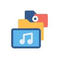Music file type icon with audio file structure vector