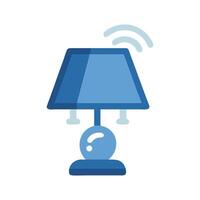 Modern Smart Lamp Icon with Wireless Connectivity vector