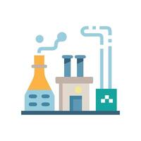 Stylized industrial factory icon pollution and environmental concerns vector