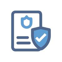 Compliance Document with Shield and Checkmark Illustration vector