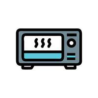 Stylized Cartoon Microwave Oven Icon Illustration Design vector