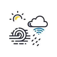 Weather Conditions Icons Sun, Wind, Rain and Data vector