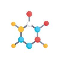 Colorful Molecular Structure Illustration on a Black Background vector