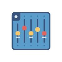 Sound mixer board with sliders graphic design vector