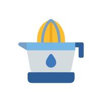 Flat design of citrus juicer in bright colors vector