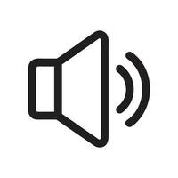 Sound volume icon on black background media symbol vector