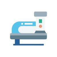 Illustrative Blue and Grey Flat Design Stapler Image vector