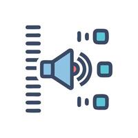 Audio Speaker with Sound Bars and Sound Waves vector