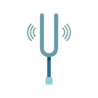 Tuning fork icon music and sound vibration tool vector
