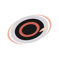 Abstract Ellipse Rings Design on Black Background Illustration vector
