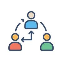Team Communication Network Teamwork, Collaboration, Connection, Organization, Management vector