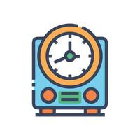Retro Alarm Clock Illustration with Modern Design Elements vector