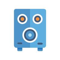 Blue Speaker Icon, Simple Sound System Illustration vector