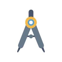 Drafting Compass Illustration on Black Background for Design Projects vector