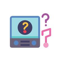 Help and Support System Illustration with Question Marks vector