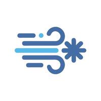 Stylized wind blowing with snow on a black background vector