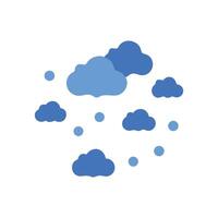 Abstract Blue Clouds and Circles on Black Background vector