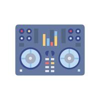 Flat Design DJ Controller Icon for Music Mixing vector