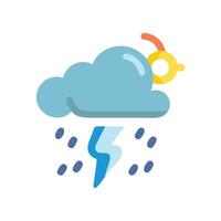 Thunderstorm weather icon illustration in format vector