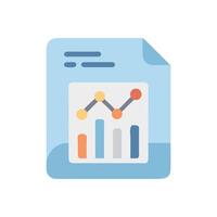 Business graph report data financial analysis document icon vector