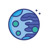 Cartoon planet in space science fiction world design vector