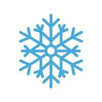 Light Blue Snowflake Icon Isolated on Black Background vector