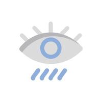 Eye with rain drops icon on black background vector