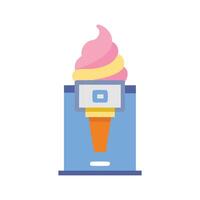 Ice cream maker icon on black background vector