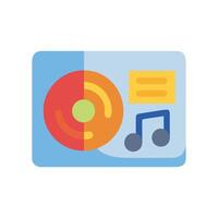 Colorful Digital Audio Player Icon with Note Symbol vector