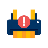 Printer error, problem, alert, warning, notification png