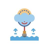 Cloud Seeding Illustration Weather Modification with Science and Technology vector
