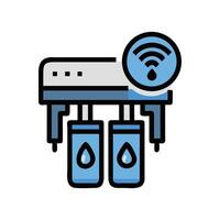 Smart Water Filtration System with WiFi Connectivity Concept vector