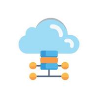 Cloud Computing and Data Storage Icon for Websites vector