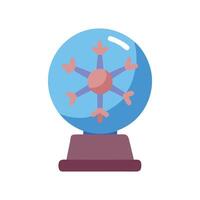 Cute cartoon snow globe with snowflake and stand vector